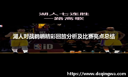 湖人对战鹈鹕精彩回放分析及比赛亮点总结
